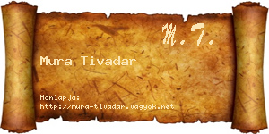 Mura Tivadar névjegykártya